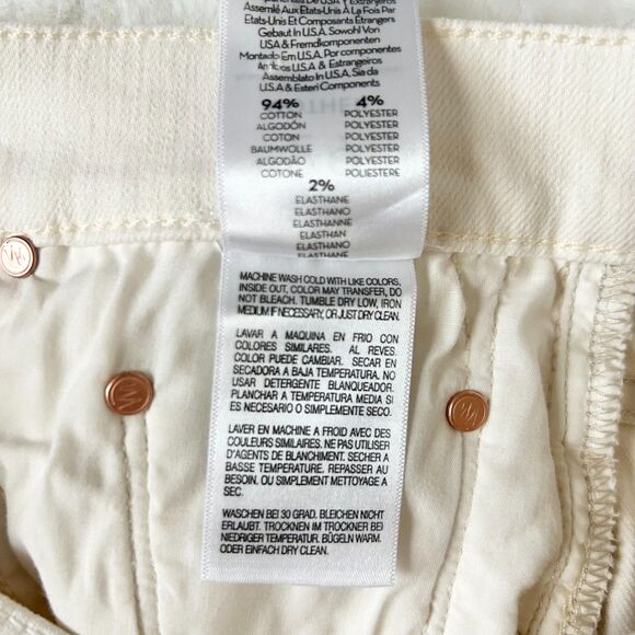 NEW Mother The Tripper Ankle Fray High Rise Flare Jean Play Date Cream Size 29 - Picture 9 of 9